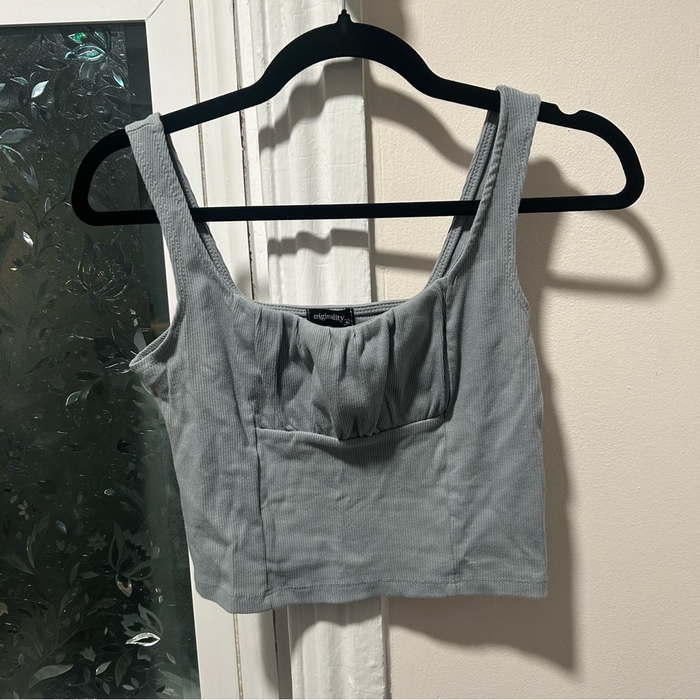 Blue Crop Top